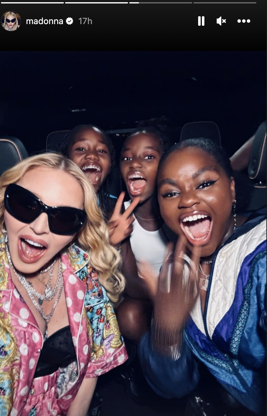 Madonna with her children