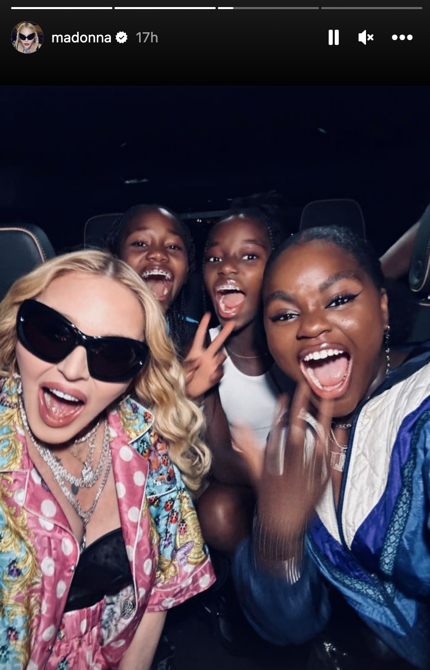 Madonna with her children