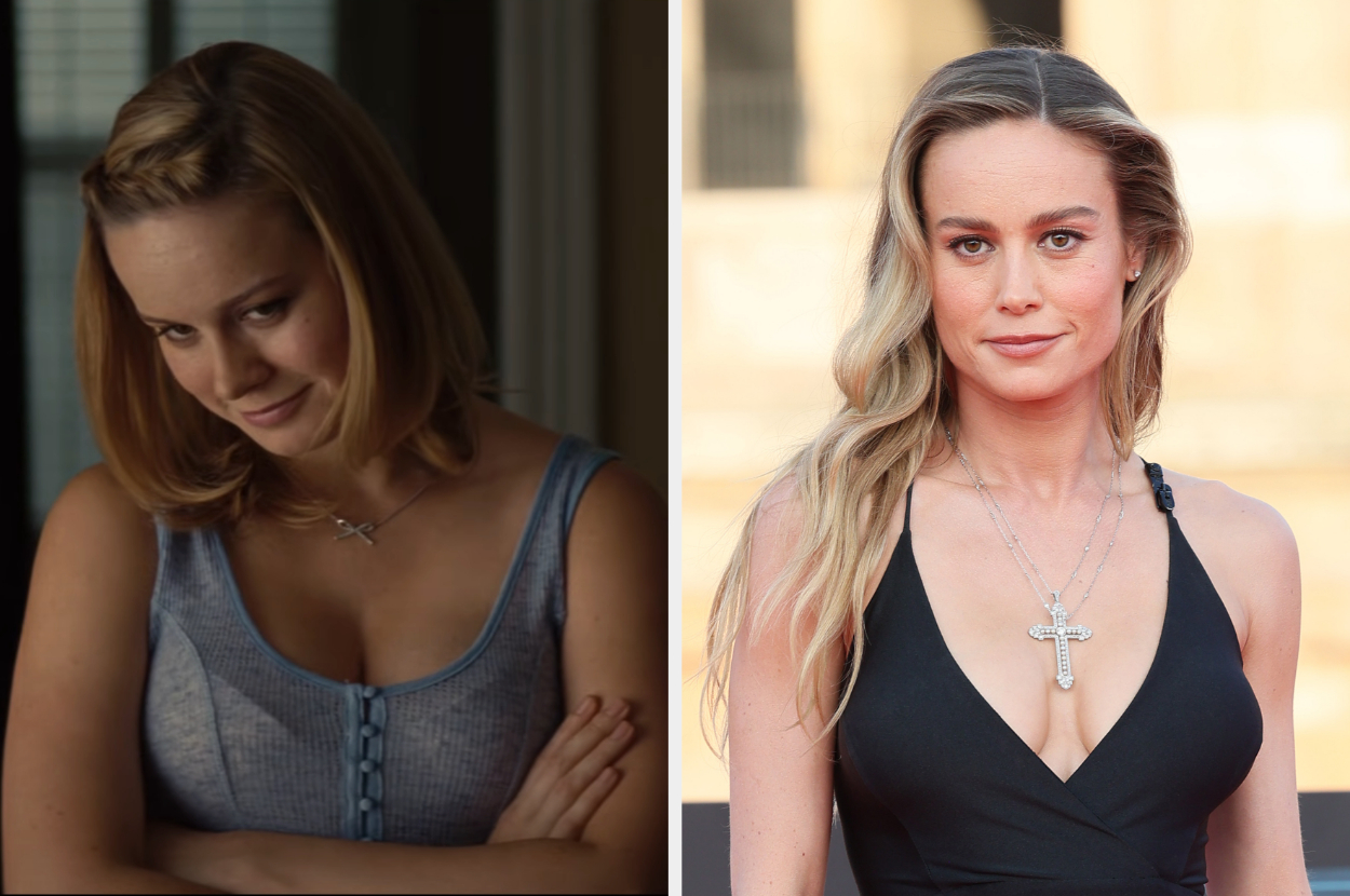 Side-by-side of Brie Larson then vs. now