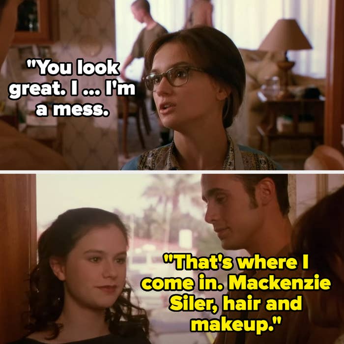 laney saying, you look great i&#x27;m a mess and then the sister coming in saying, that&#x27;s where i come in, mackenzie siler, hair and makeup