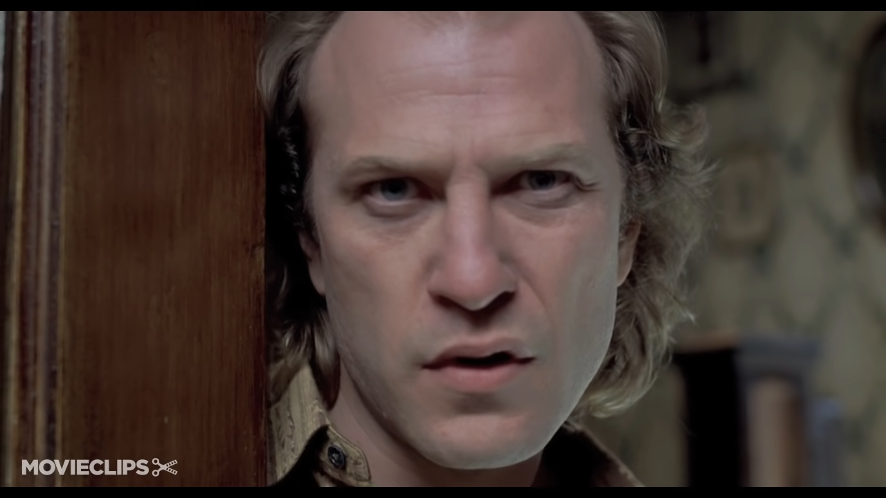Buffalo Bill answering the door in Silence of the Lambs