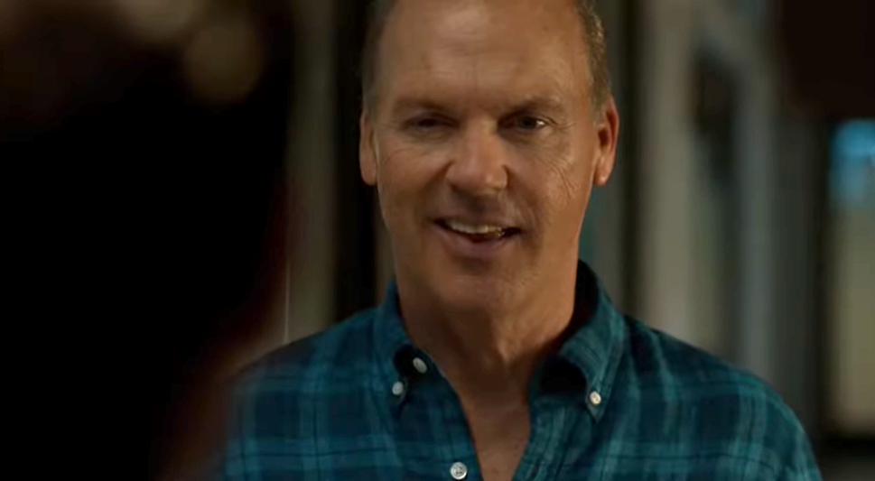 Michael Keaton as Vulture answering the door for Peter Parker