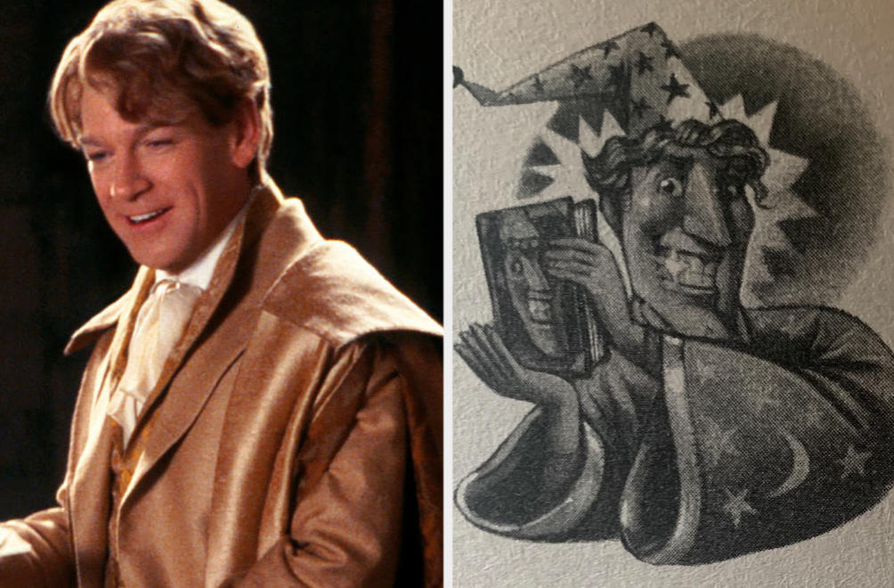 Gilderoy Lockhart in the movies and illustrated in the books