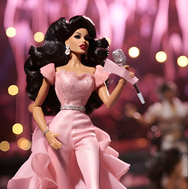 photo of the historical figure as a plastic Barbie doll