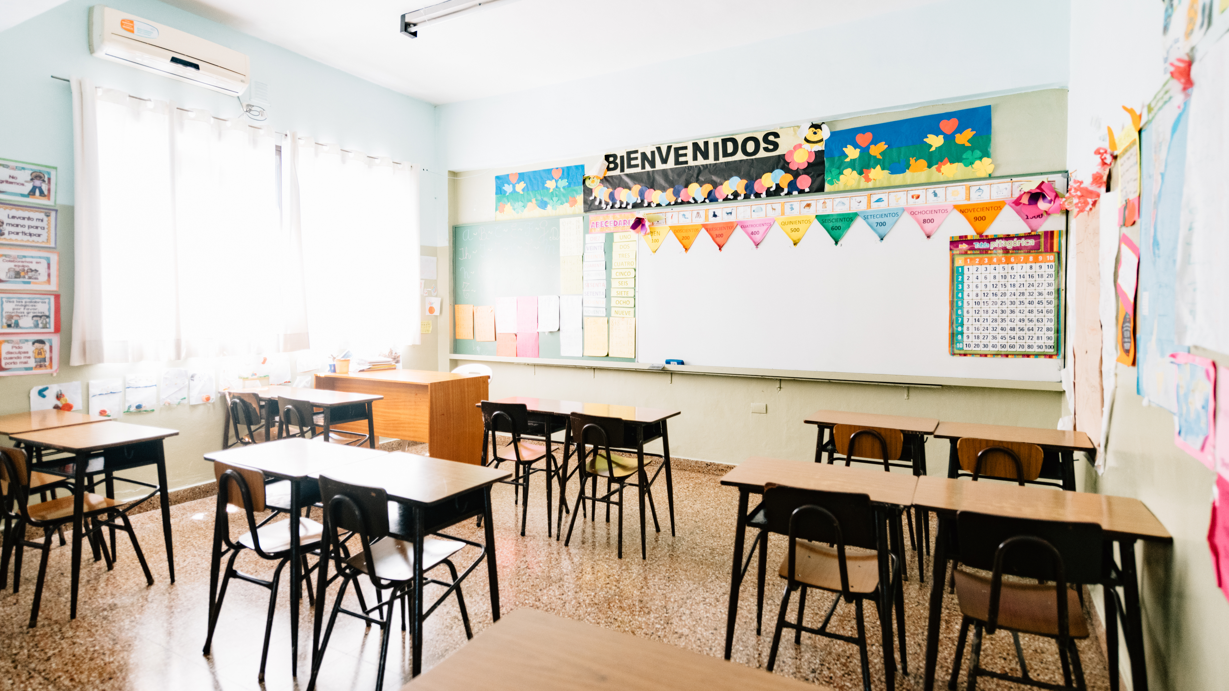 A decorated classroom