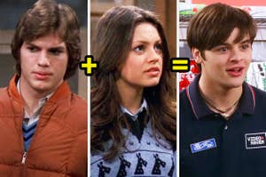 Ashton Kutcher and Mila Kunis as Jackie and Kelso on That '70s Show vs their son on That '90s Show