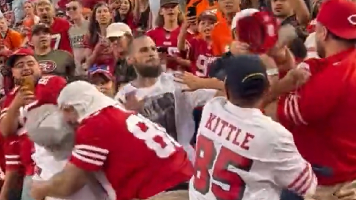 49ers fans' brawl in stands caught on video