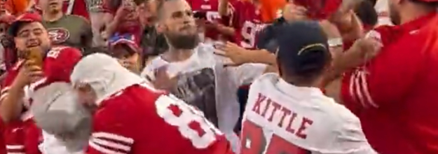 49ers fans' brawl in stands caught on video