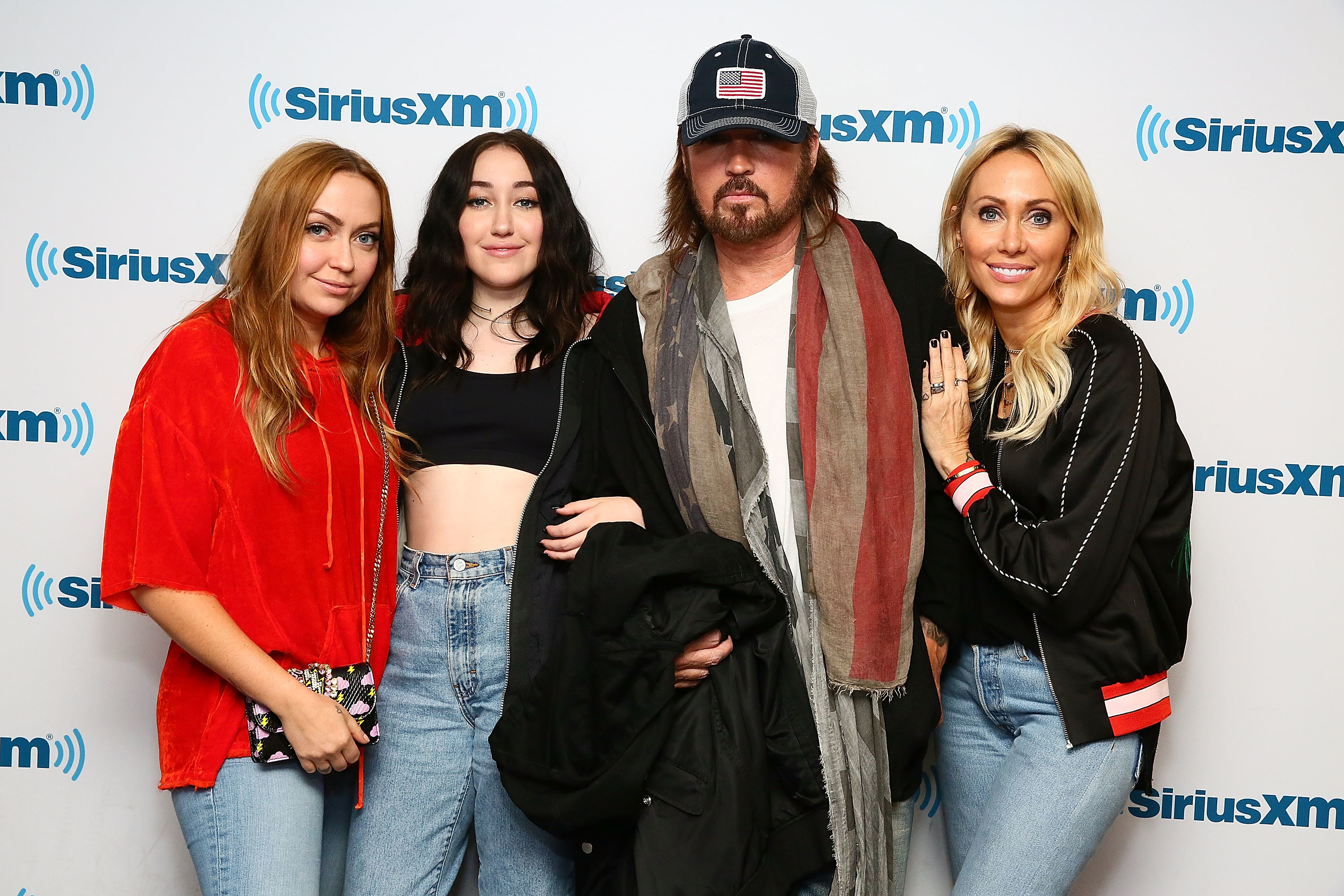 Brandi, Noah, Billy Ray and Tish at a SiriusXM event