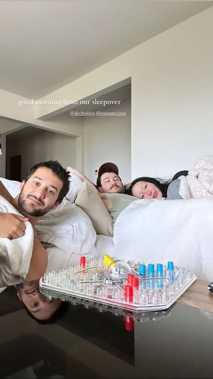Noah, Braison, and their friend pictured at a sleepover with a board game instead of Tish&#x27;s wedding
