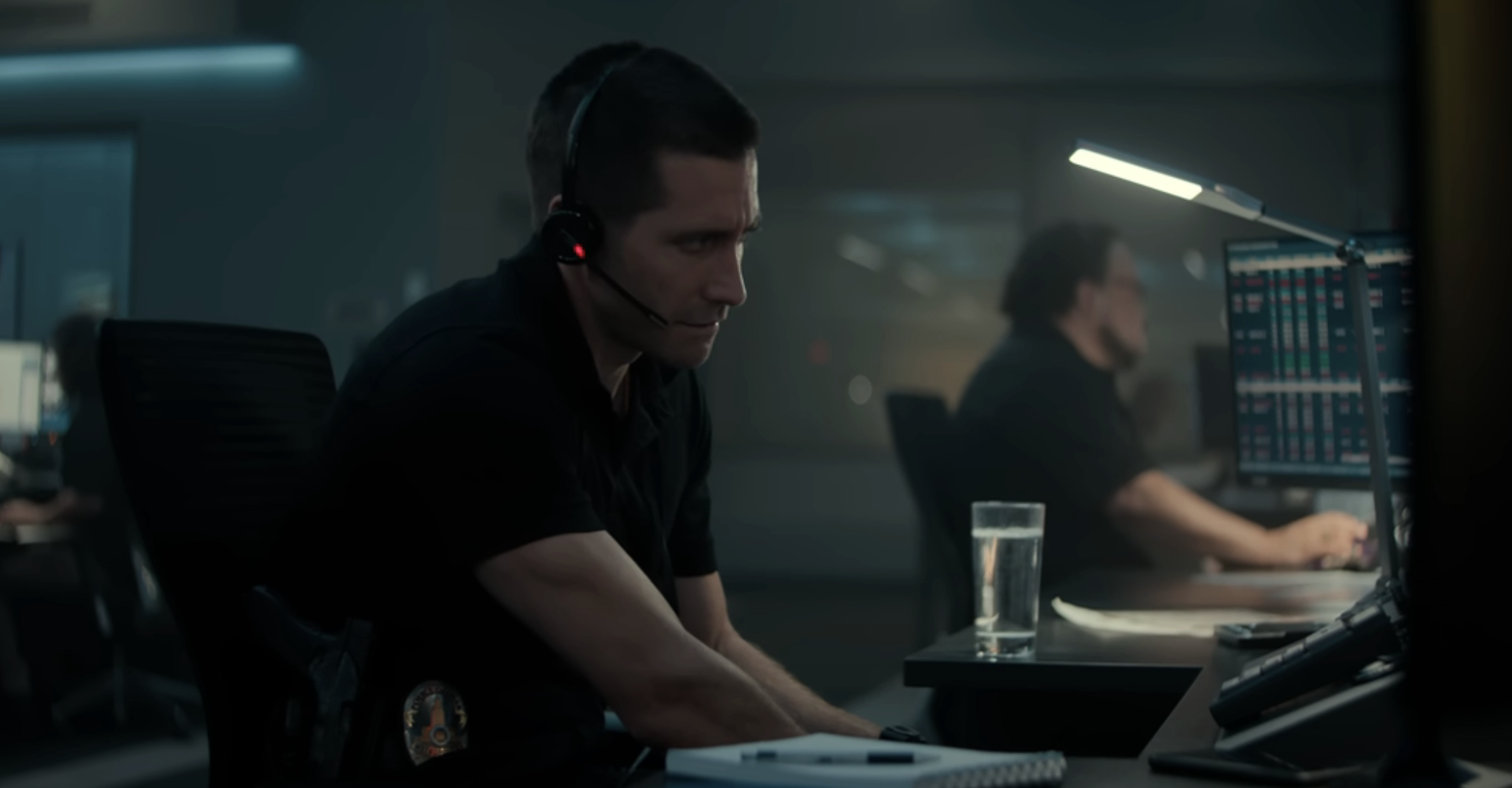 Jake Gyllenhaal as a dispatcher in &quot;The Guilty&quot;