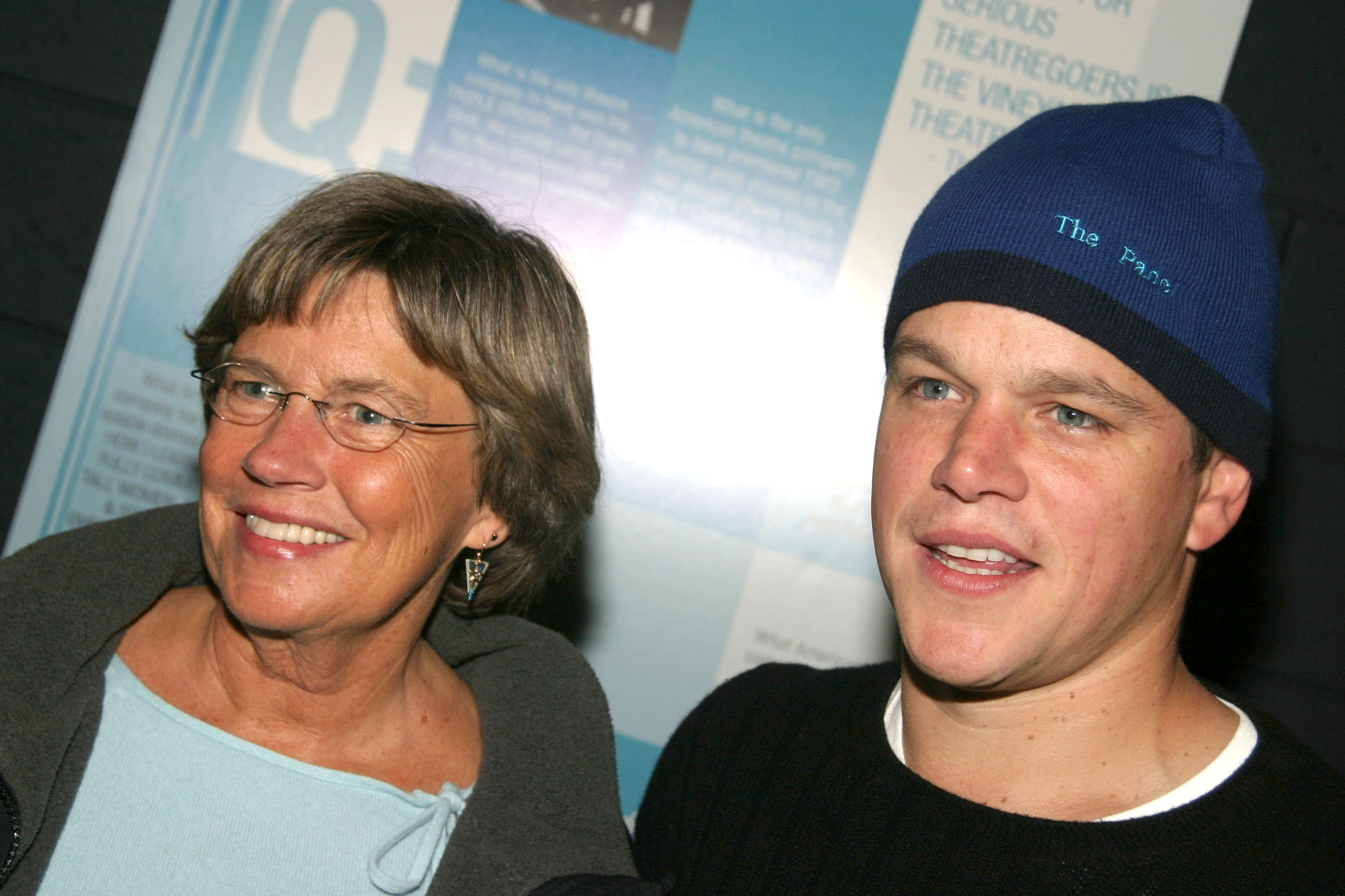 Matt Damon with his mother