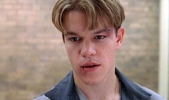 Closeup of Matt Damon in &quot;Good Will Hunting&quot;