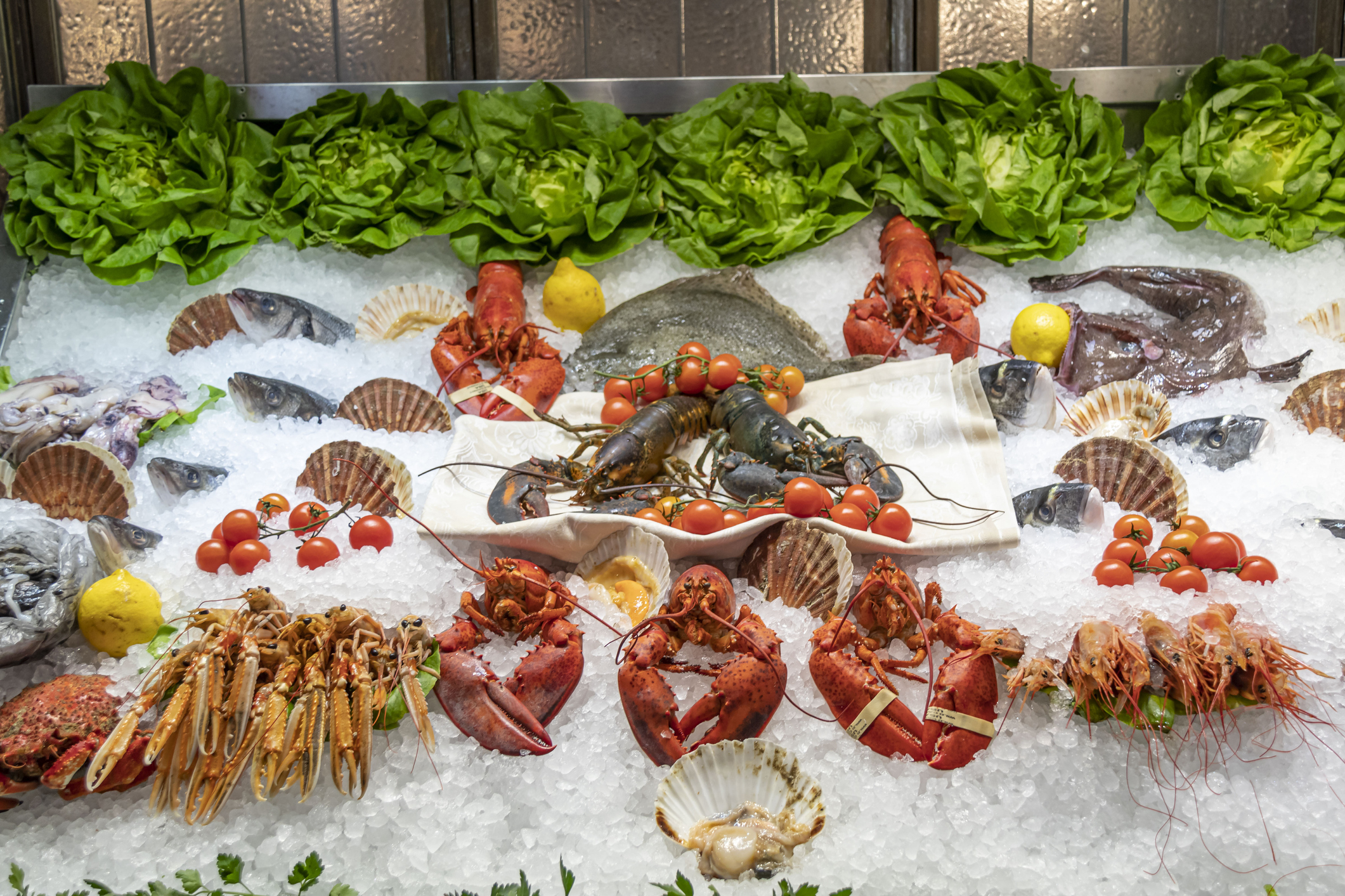 A seafood display