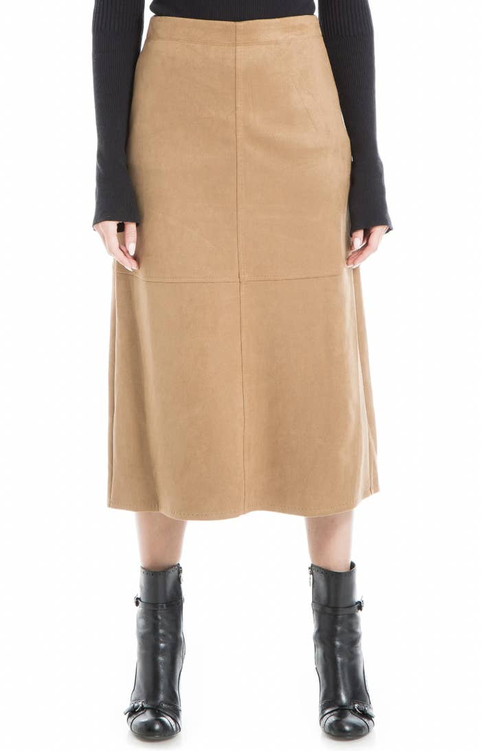 The skirt in light brown