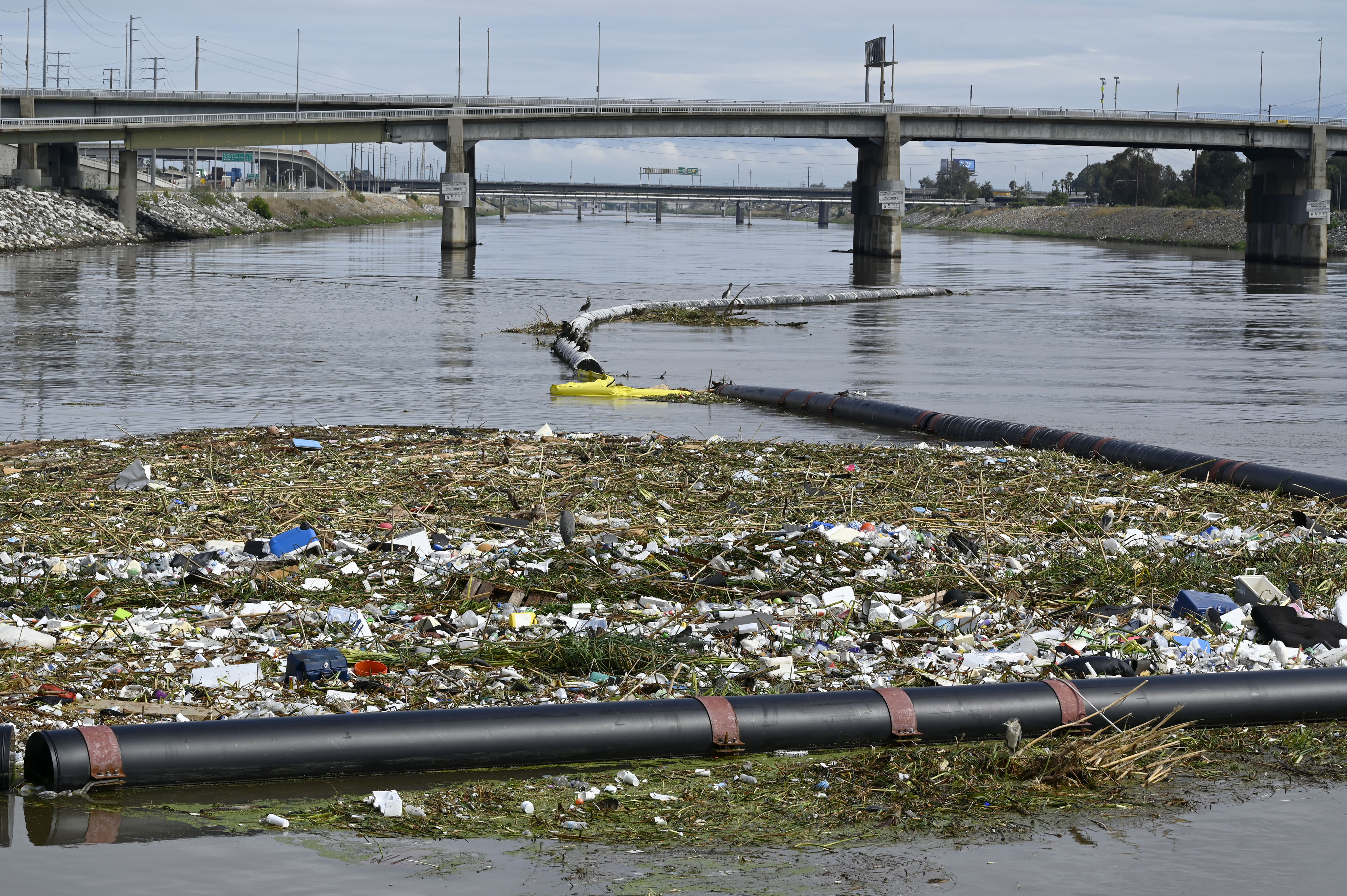 Garbage near a canal