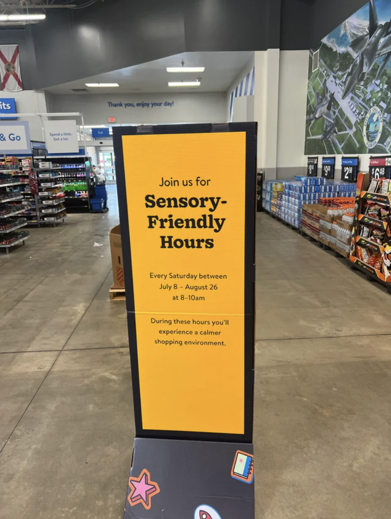 sign that promotes the hours