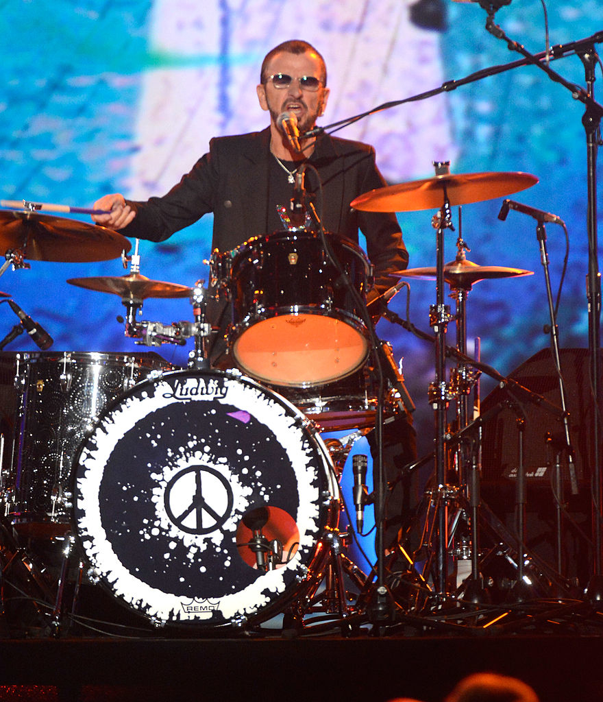 ringo playing the drums