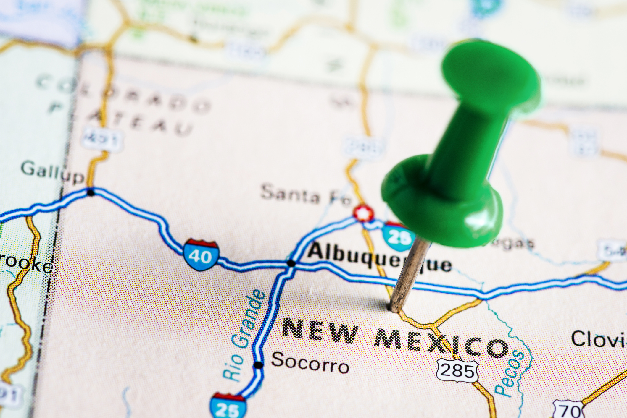 pin on a new mexico map