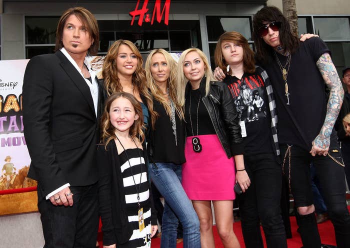 The Cyrus family on the red carpet
