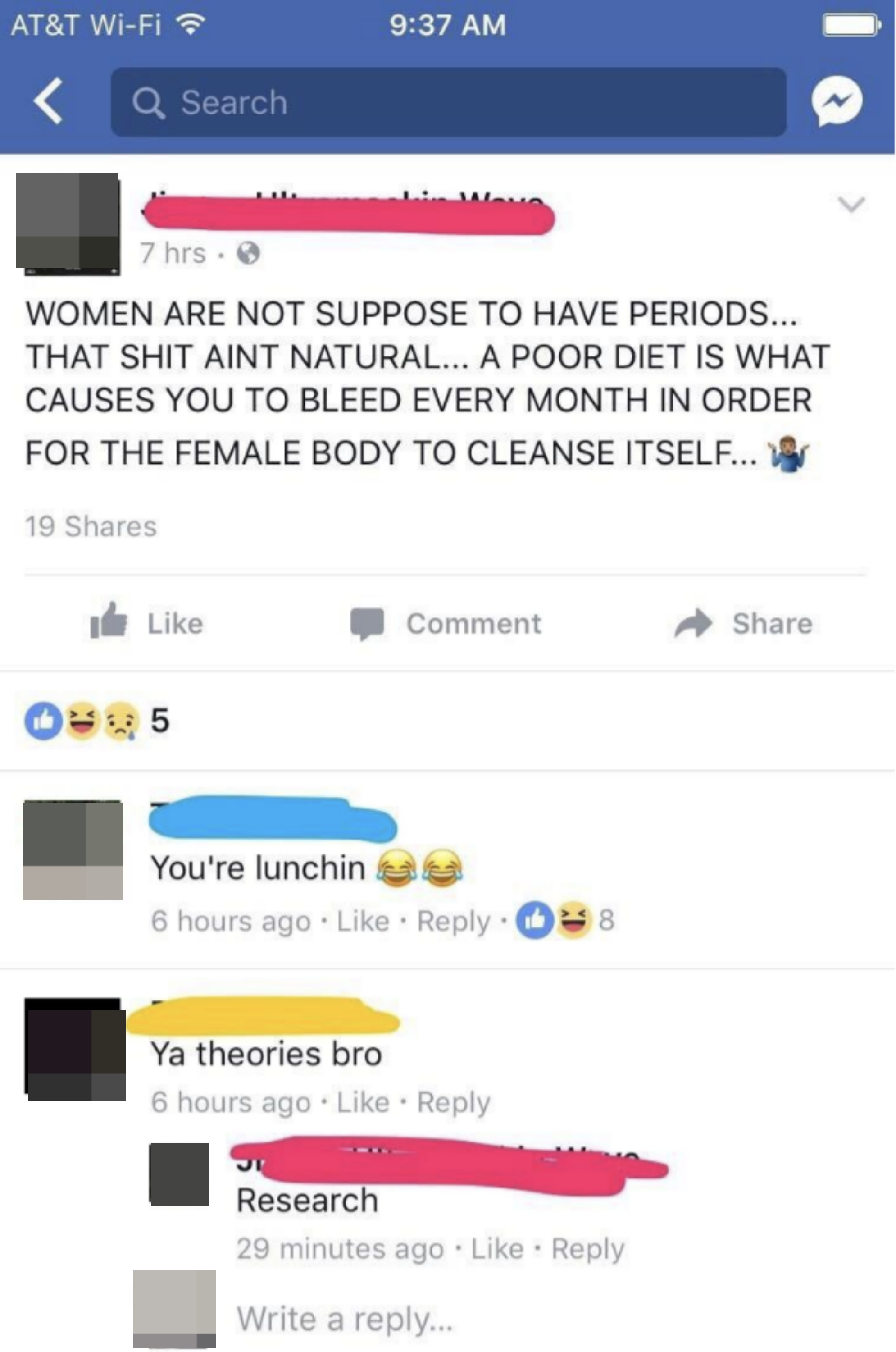 women aren&#x27;t supposed to have periods, that&#x27;s unnatural