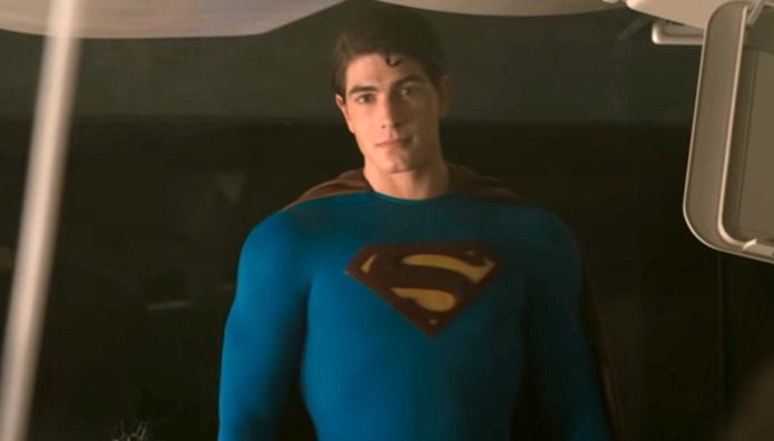 Close-up of Brandon as Superman