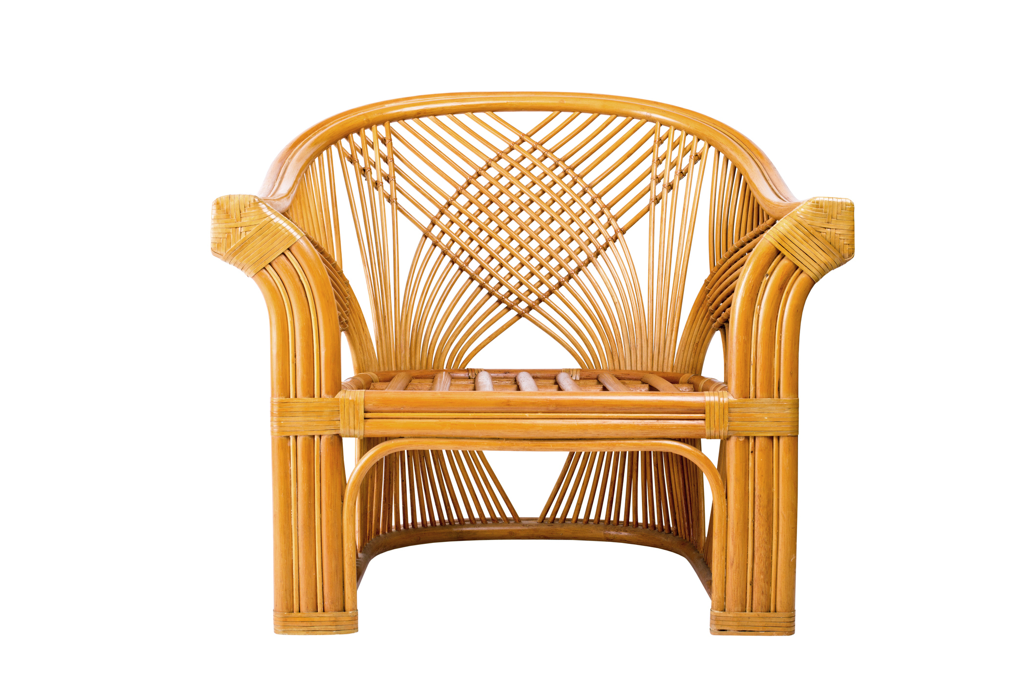 A rattan chair