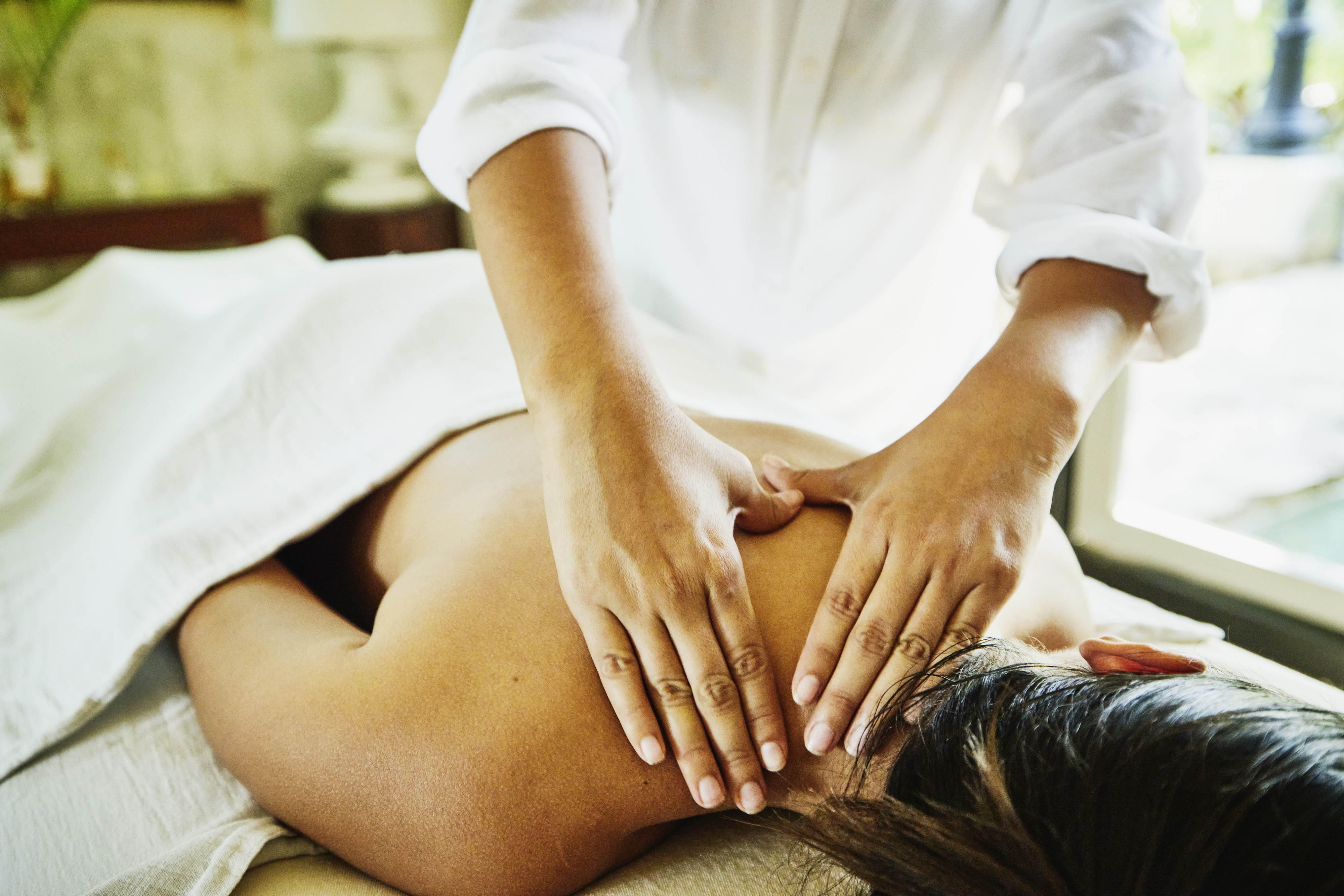 woman getting a massage