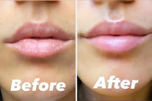 BF editor's cracked lips before, and smooth lips after