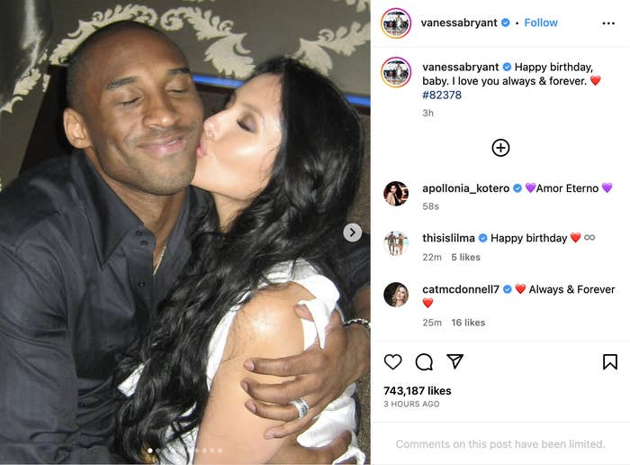 I love you always and forever - Vanessa Bryant pays tribute to Kobe on his 45th birthday