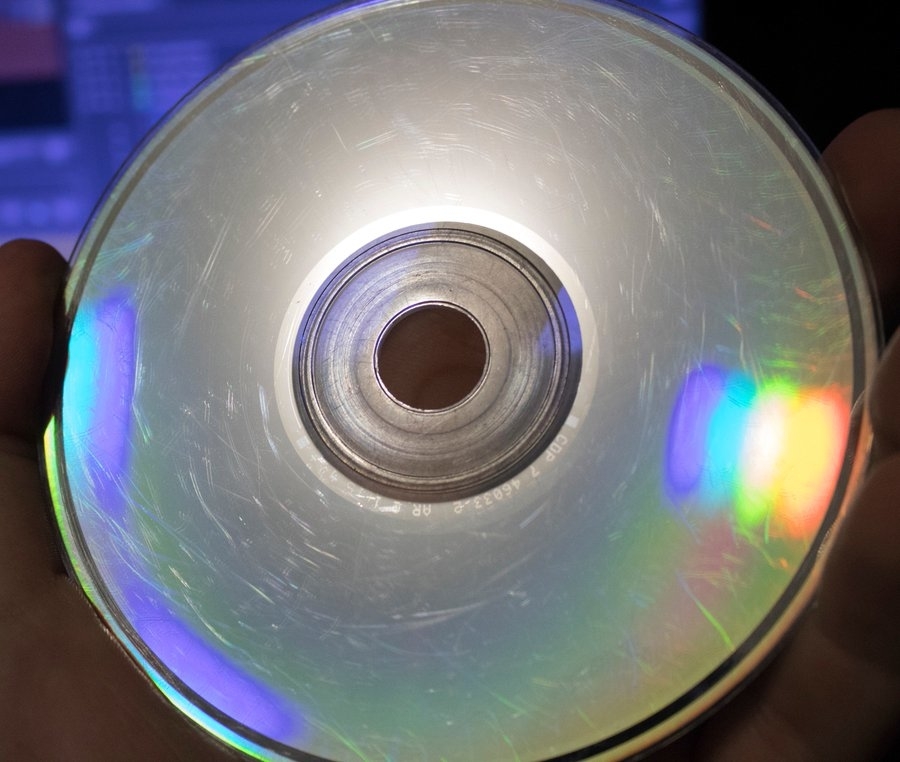A scratched CD