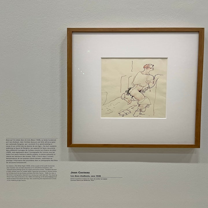 An illustration from Jean Cocteau from a queer art exhibit I went to
