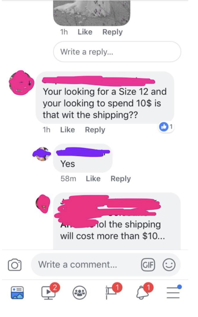 &quot;the shipping will cost more than $10&quot;