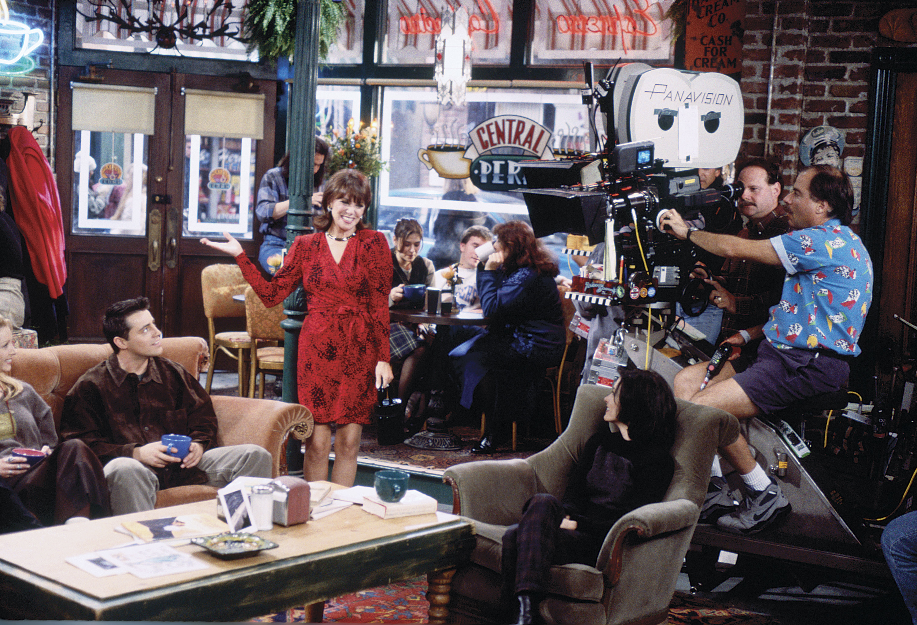 A scene being shot in Central Perk