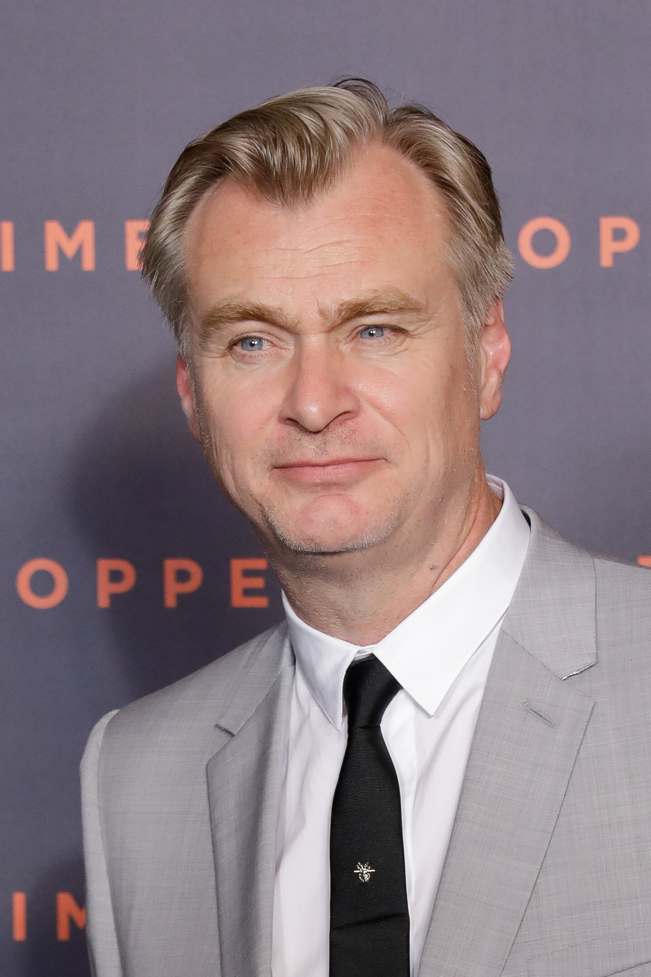 Close-up of Christopher at a media event