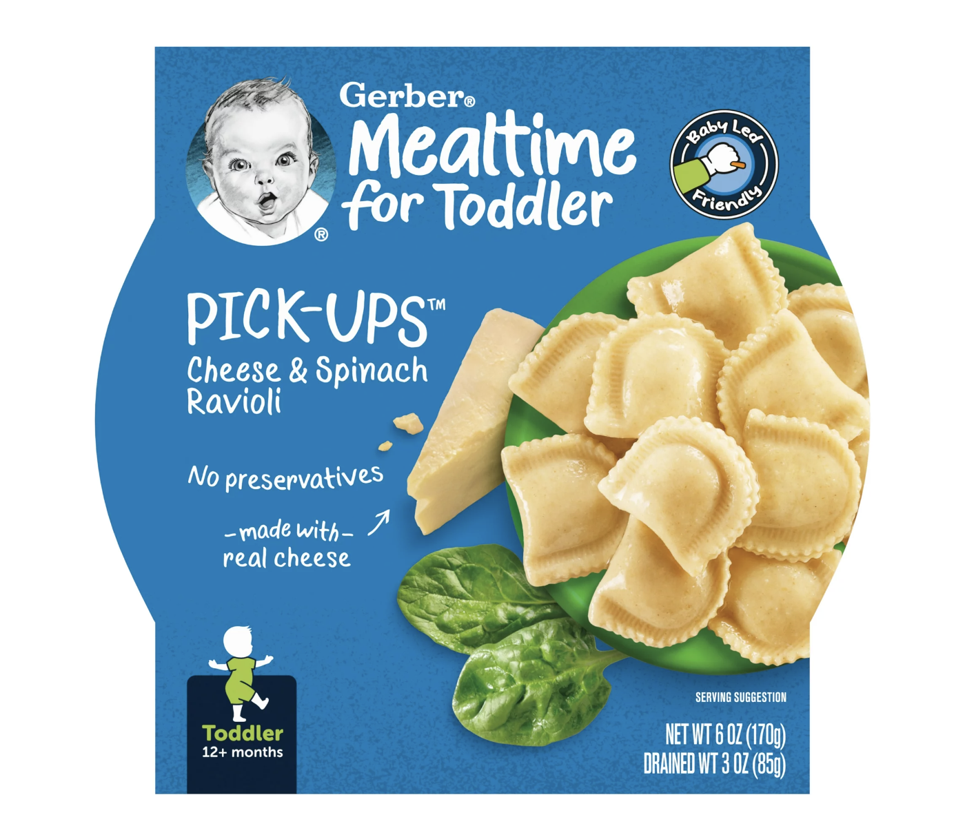 Gerber mealtime for toddlers with no preservatives and real cheese