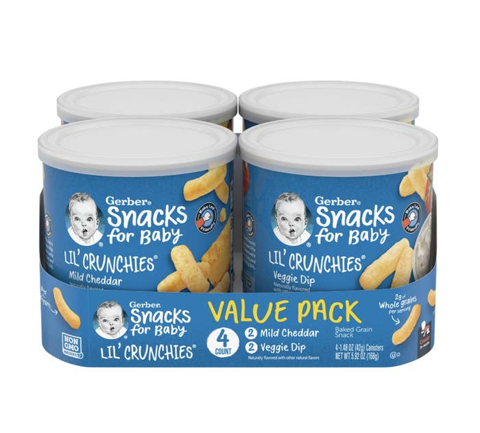 4 count value pack of gerber snacks for baby lil&#x27; crunchies