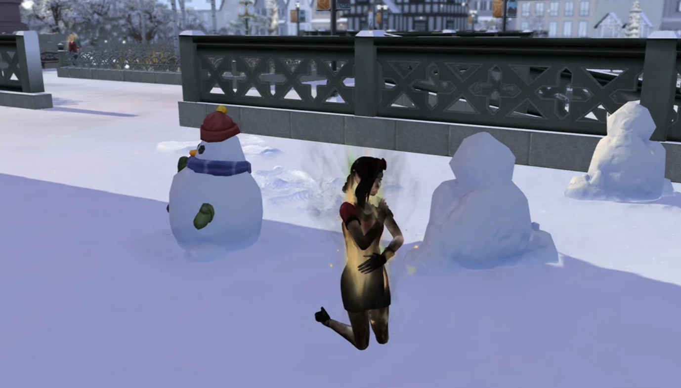 A Sim in the snow
