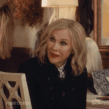 Moira from &quot;Schitt&#x27;s Creek&quot; saying, &quot;I see&quot;