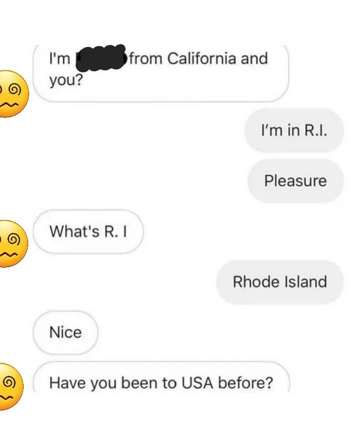 &quot;Have you been to the USA before?&quot;
