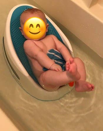 reviewers baby in small bath support