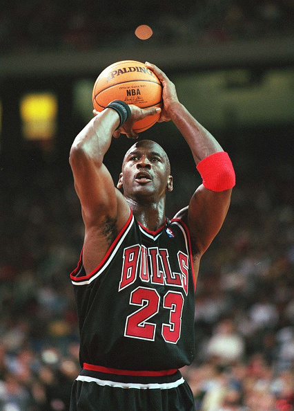 Michael Jordan taking a shot