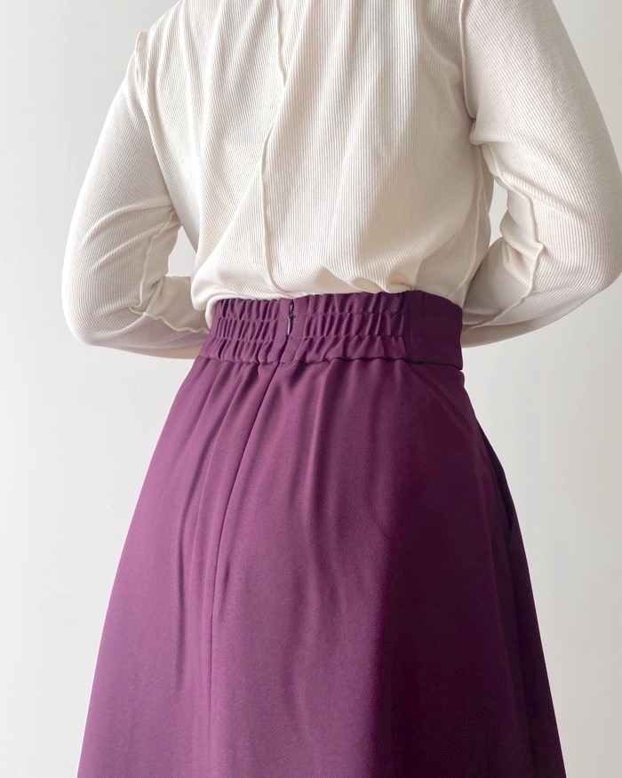 GUのオススメのスカート「ハイウエストフレアミディスカートZ+E」