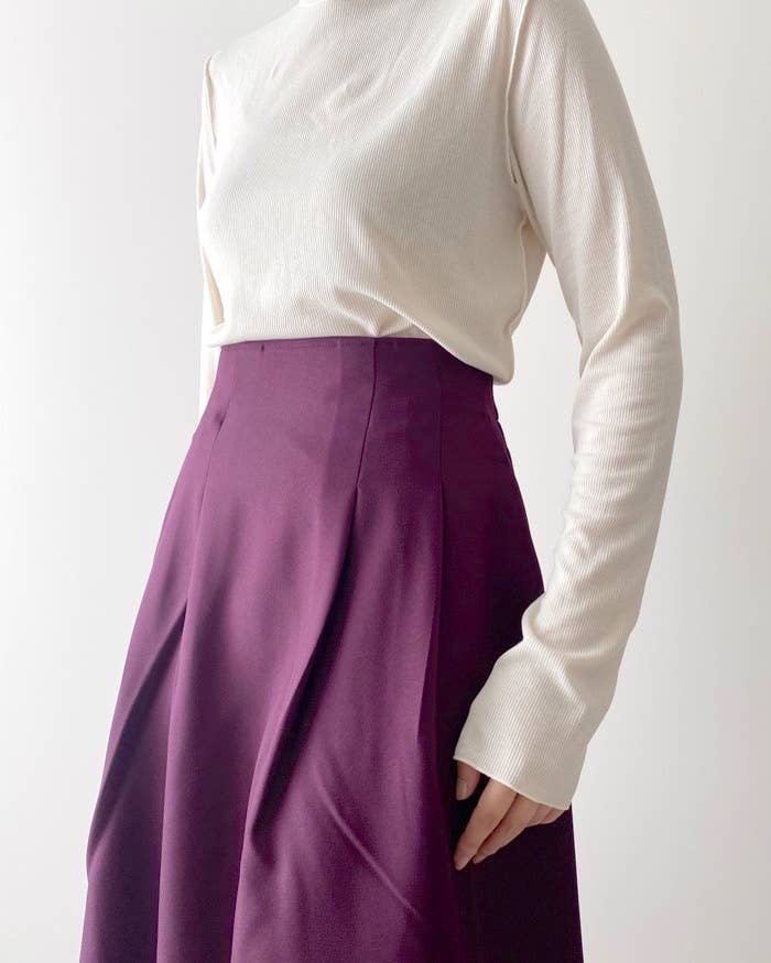 GUのオススメのスカート「ハイウエストフレアミディスカートZ+E」