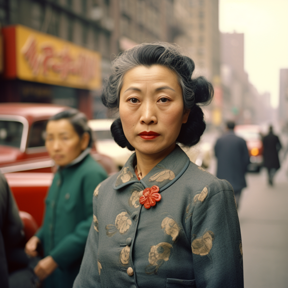 An Asian woman in her 50s in NYC in the 1940s