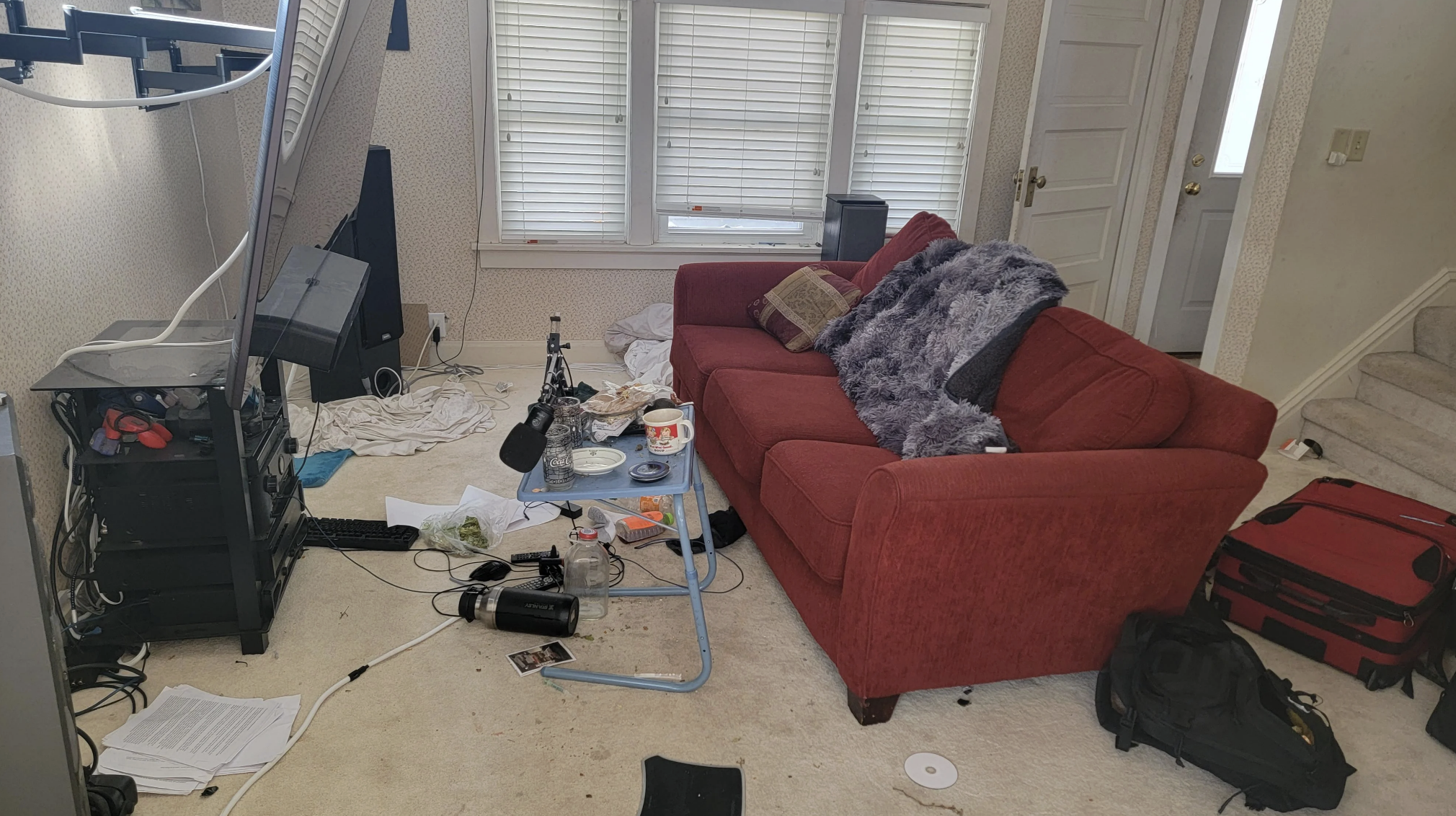 dirty living room