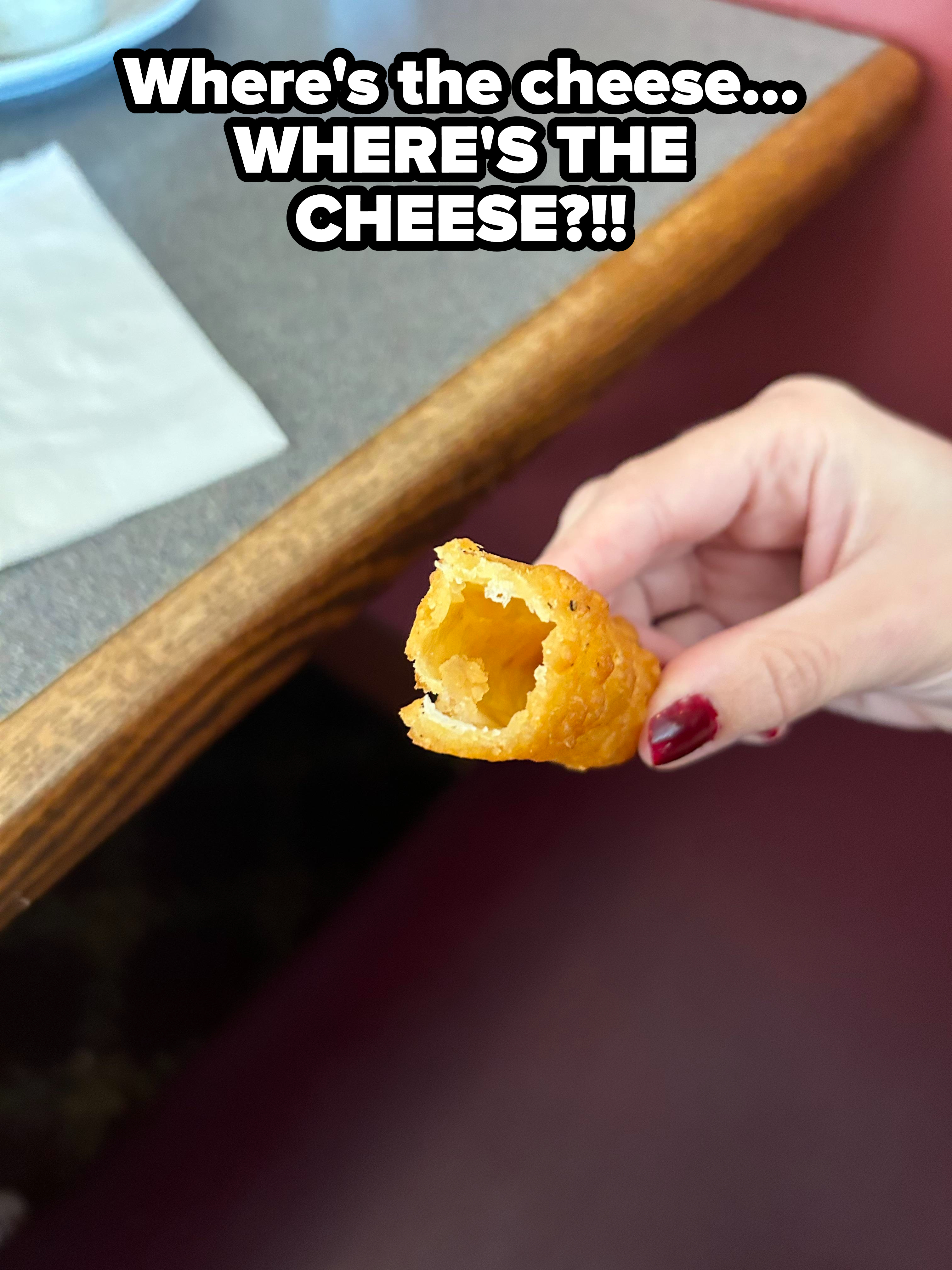 A cheese-less cheese stick