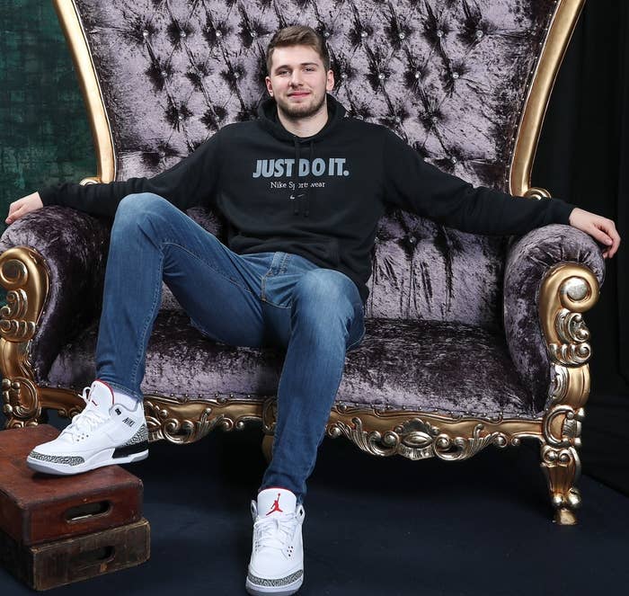 Luka Doncic Wearing the Air Jordan 3