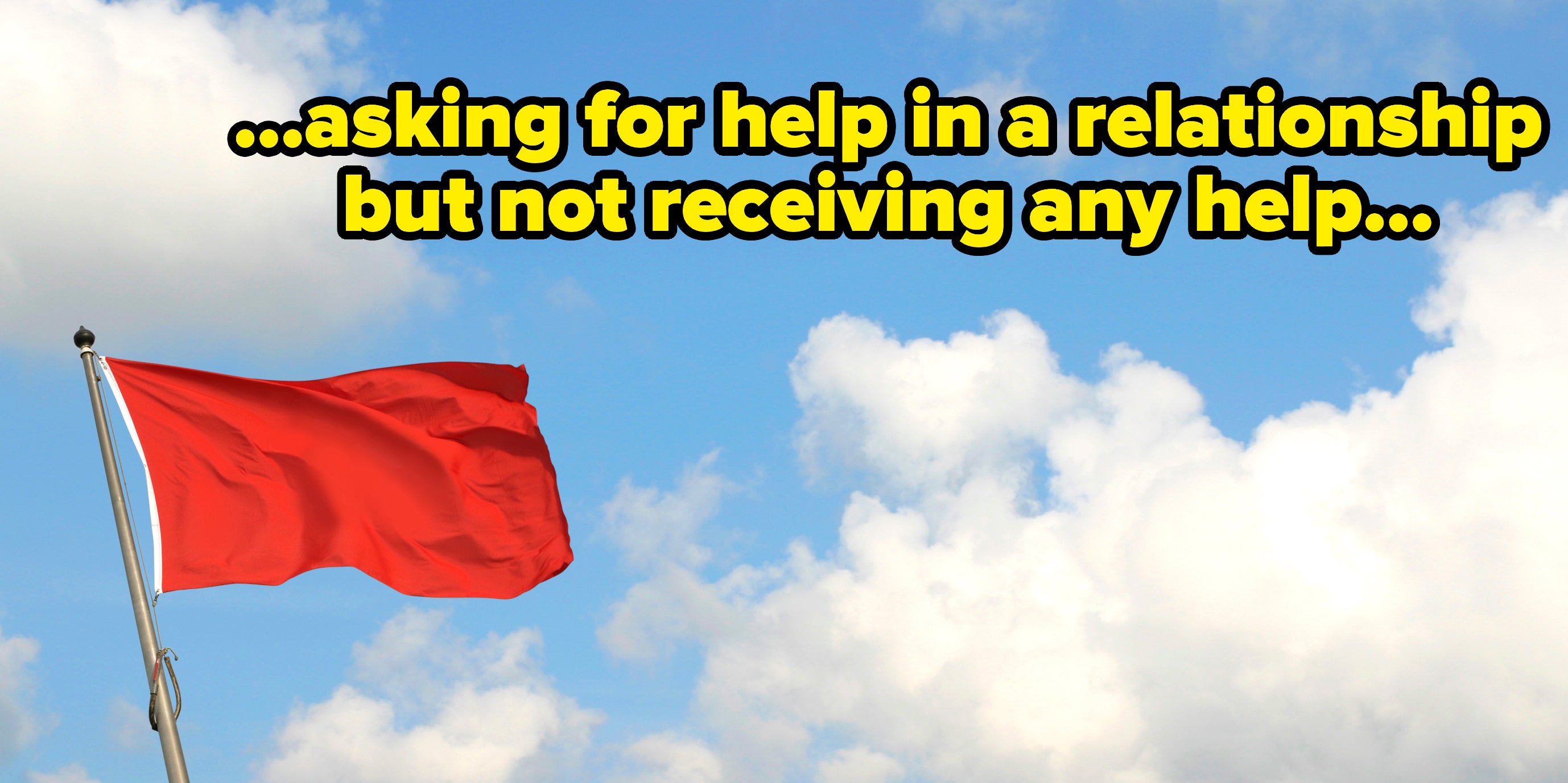 red flag in the sky