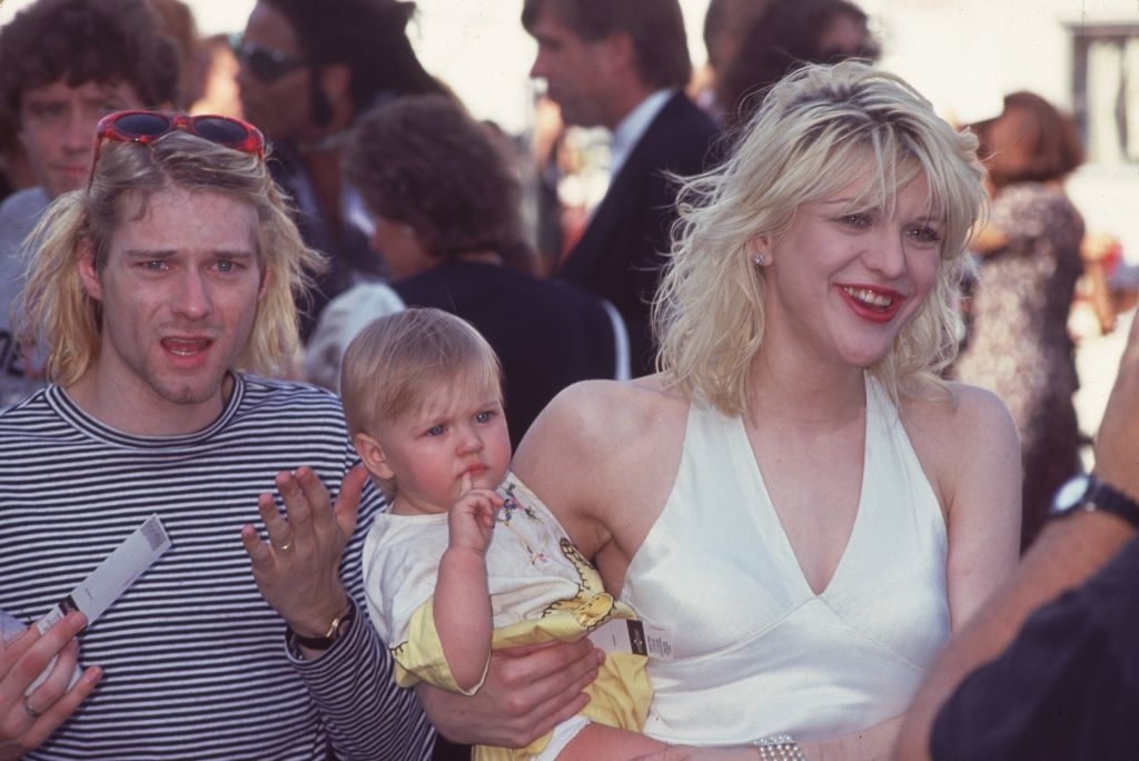 Baby Frances, with Kurt Cobain and Courtney Love